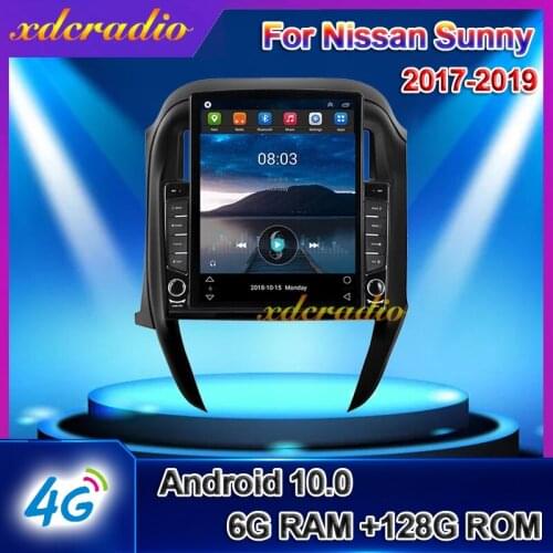 Xdcradio 10.4 INCH Tesla Style Vertical Screen Android 10 For Nissan Sunny GPS Navigation Car Radio Multimedia Player 2017-2019