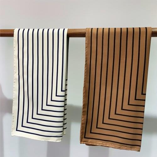 90cm Fashion new Manual crimping wild geometric stripes ladies square scarf sunscreen Neck Gaiter shawl crinkle hijab Hair Band