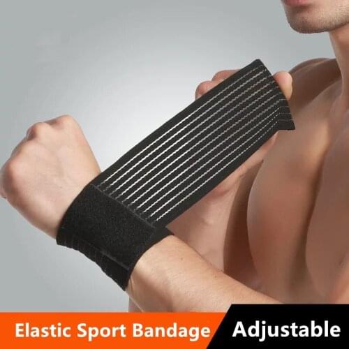 1PC High Elastic Sport Bandage Wristband Hand Gym Support Wrist Brace Wrap Fitness Exercise Powerlifting Tennis Cotton Weat Band