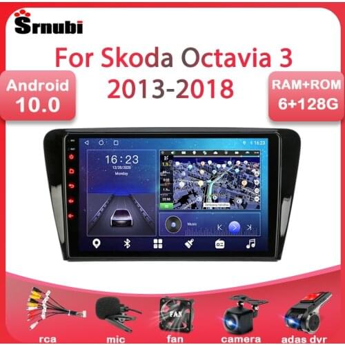 Srnubi For SKODA Octavia A7 2013-2018 Car Radio Multimedia Video Player 2 Din Android 10 Bluetooth Navigation GPS DVD Head unit