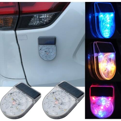 Car Waterproof Warning Light Burst Flashing Rear-end Collision LED Light Intelligent Photosensitive Polysilicon Solar Panel