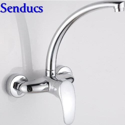 Free shipping high quality kitchen sink mixer tap with polished chrome kitchen sink water mixer tap of hot cold water taps