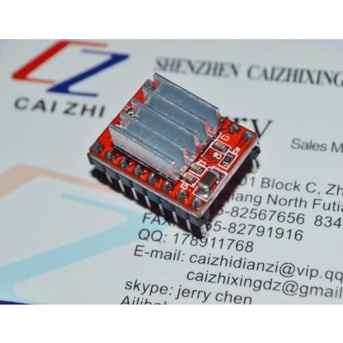 Free Shipping 1PCS Reprap Stepper Driver pololu A4988 stepper motor driver module with aluminum heat sink for