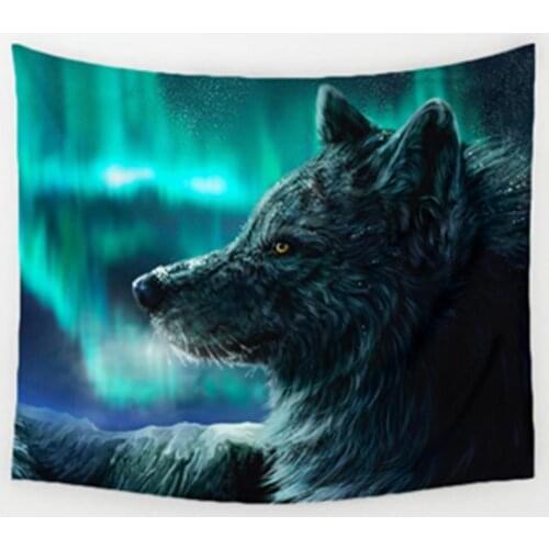 Alaskan Gray Wolf Tapestry Wall Hanging Tapestry