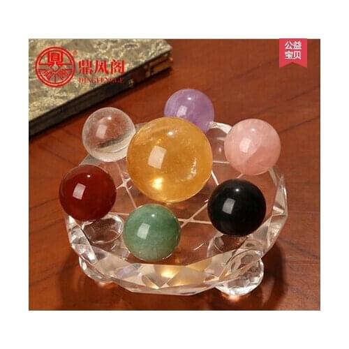 Crystal ball dipper furnishing articles 7 colour dipper array Five lines of five line array household decoration feng shuiarray