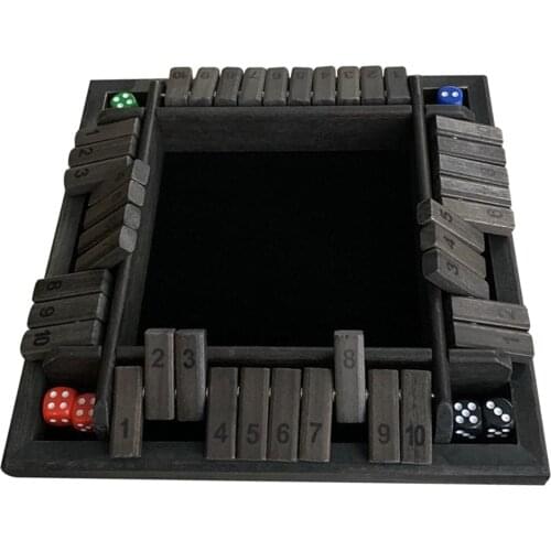 Family Game Shut The Box Game,Wooden Board Pub Bar Board Dice Game,Math Game for