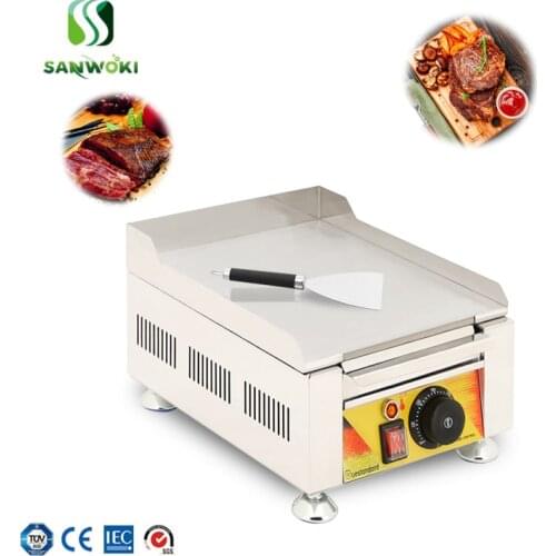 Commercial BBQ Griddle Electric Griddle Steak/Fish/Chicken/Sandwich Frying Pan Electric Teppanyaki Grilling Machine Equipment