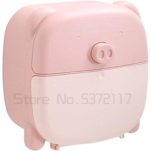 Toilet tissue box toilet suction box hole free wall hanging lovely roll box storage rack
