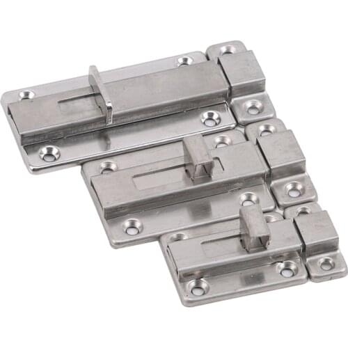 Furniture Door Bolts 2/3/4 Inch Stainless Steel Locks Sliding Door Chain Latch For Gate Security Hardware Home Accessories