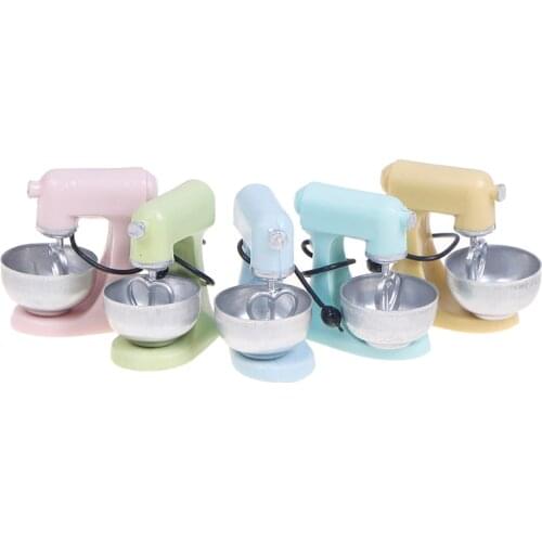 Cute Kitchen Modern Mixer Model Furniture Accessories Toys Dollhouse Miniature Accessories 1:12 Dollhouse Miniature