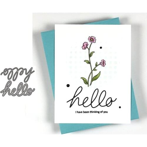 Hello Letter Model New Cutting Dies Stamps Dies Scrapbooking Mold Cut Childrens Handmade Tools DIY Craft Decoration Metal Dies