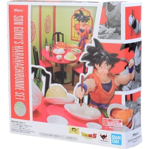 15cm BANDAI S.H.Figuarts Dragon Ball Son Goku Eight-point Full Accessories Set Banquet Table Fried Rice Scene Spot