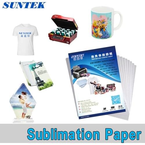 Cheap High quality 100 sheets A4 tansfer paper sublimation paper For mug glass rock for heat press machine