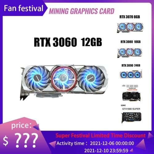 New Video Card Original GTX960 4GB 2GB RX580 8GB GTX1660 SUPER 1660Ti 6GB RTX 3070 3070TI 8GB Graphics Card