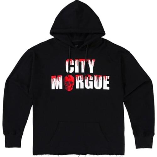 New High 2021 Men Luxury classic City Morgue Skull Head Hoodies Hoody hooded Sweatshirts velvet Cotton Drake Thicken Fleece #R4