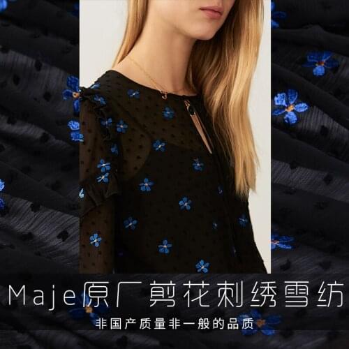 New fashion quality flower jacquard scissors crepe chiffon fabric high timing fabric