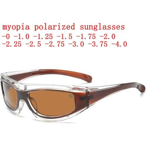 Men Women Polarized Sun Glasses Polarized Sunglasses Man Sports Cycling Finished Wrap Around Myopia Minus Prescription Lens NX