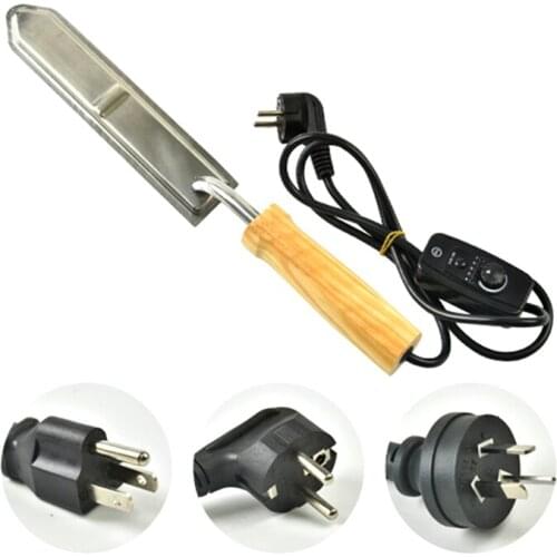 Luxury Wood Handle Electric Uncapping Knife 304 Stainless Steel Uncapping Knife 160℃ Temperature Uncapping Tool