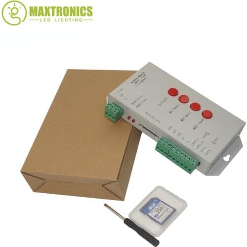 T1000S SD Card WS2801 WS2811 WS2812B LPD6803 LED 2048 Pixels Controller DC5~24V T-1000S RGB LED Controller
