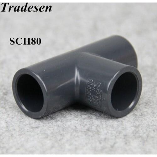 1/2"(21.34mm) -1-1/2"(48.26mm) Inner Diameter US ANSI SCH80 Standard Equal Tee Connector S*S Irrigation PVC Pipe Fittings