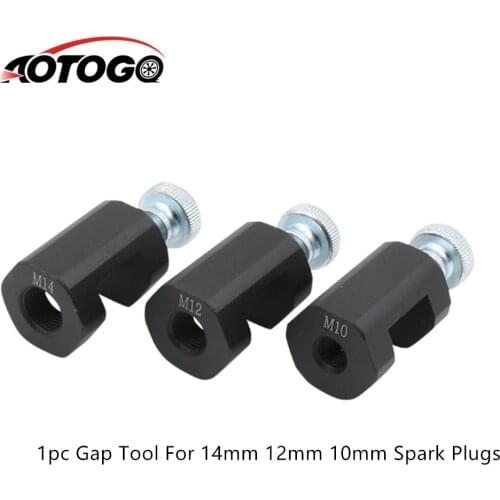 1pc spark+plug Billet Aluminum Precision 14mm 12mm 10mm Car Spark Plug Gap Tool Sparkplug Caliper Gapper Gapping Car Accessories