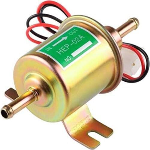 12V/24V Low Pressure Heavy Duty Gas Diesel Inline Electric Fuel Pump HEP-02A for Car Carburetor Motorcycle ATV