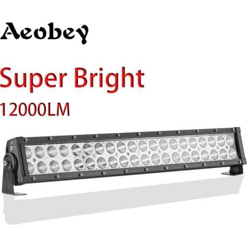 22 inch led work light bar 120w led light bar 4x4 accessories off road for ATV UTV turck suv 12V 24v led bar for Driving lights