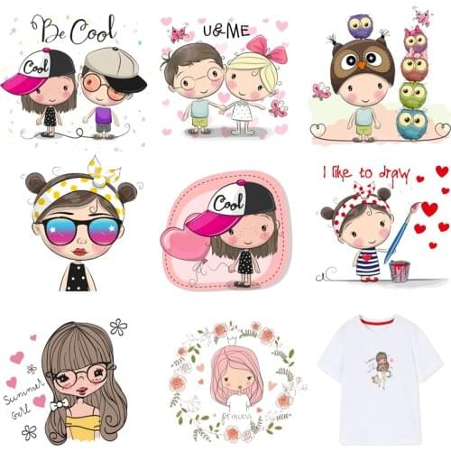 Iron-on Transfers for Clothing Ironing Patches on Clothes Stickers Diy Girls Patch Flex Fusible Transfer Vinyl Adhesive Stripe I