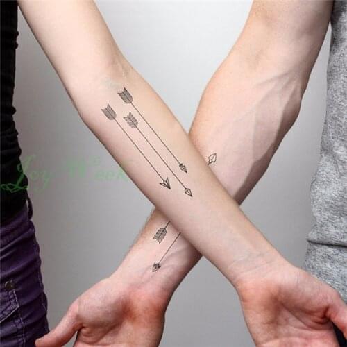 Waterproof Temporary Tattoo Sticker arrow feather flash tatto fake tatoo small colour tattoos for women men girl kid