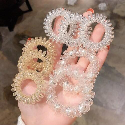 New Korean Style Personality Sweet Girl Simple Phone Line Head Rope Rubber Band Hair Ties for Women Fashion Hair Accessories