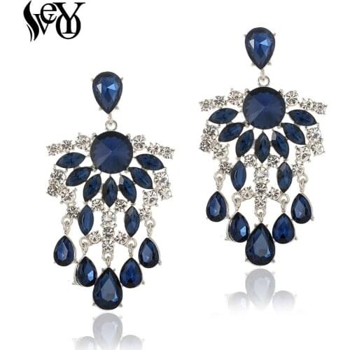 VEYO Luxury Crystal Rhinestone Vintage Drop Earrings For Woman High Quality Fashion Jewelry Brincos Pendientes