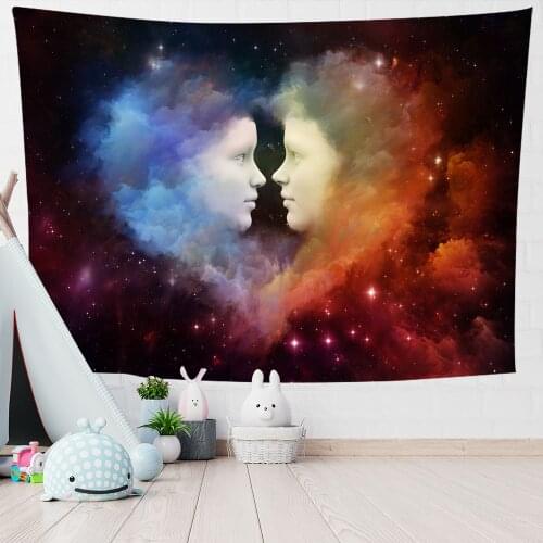Aesthetic Anime Tapestry Wall Hanging Fox Woman Printed Thin Wall Tapestry Home Bedroom Decoration 0.75*1/1.3*1.5/1.5*2m 1pc