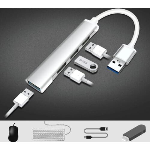 4 in 1 USB Hub Multiport Type C Splitter Adapter Computer Laptop Dock Converter Alloy for 13/15 inch MacBook Pro Air