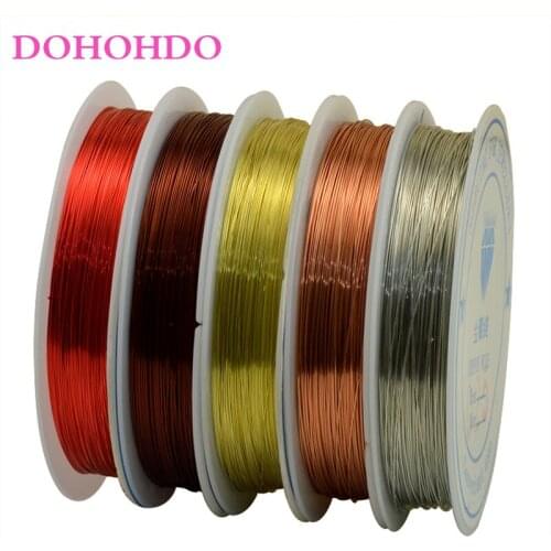 Hot 10 Colors 0.2-1.0mm High Quality Color Preserving Copper Wire Beading Cord String Findings DIY String For Jewelry Making