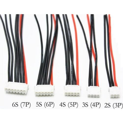 5Pcs/lot 10CM 100MM 2S 3S 4S 5S 6S RC Lipo Battery Balance Charger Plug 22AWG Cable For IMAX B3 B6