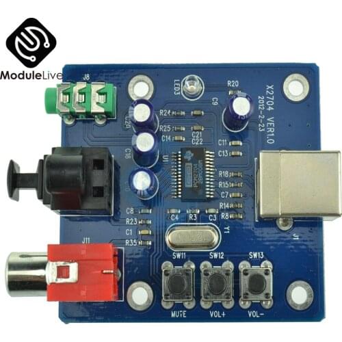 5V PCM2704 USB DAC to S/PDIF Sound Card Output F/PC 2 Channel Analog Output USB interface Decoder Board Module