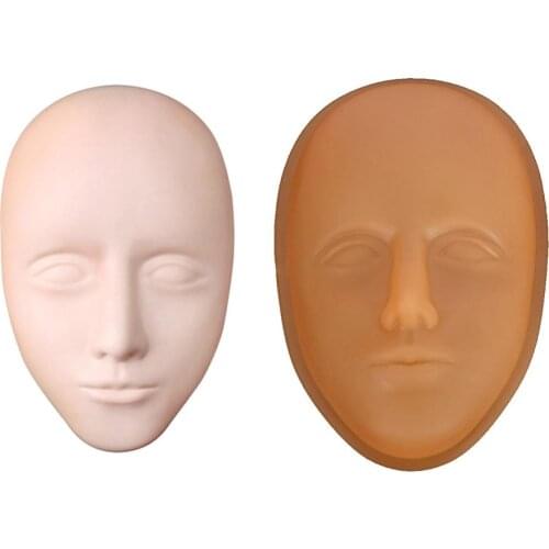 5D Facial Tattoo Training Head Silicone Practice Permanent Makeup Lip Eyebrow Tattoo Skin Mannequin Doll Face Head Tools
