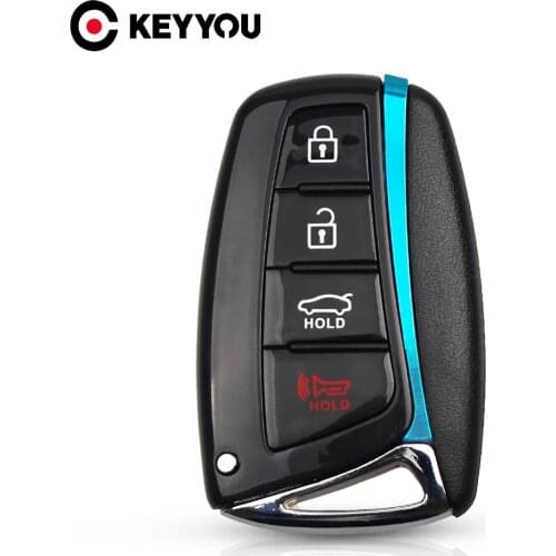 KEYYOU Key Rings Smart Car Key Case For Hyundai Genesis 2013-2015 Santa Fe Equus Azera IX45 Remote Key Shell Fob