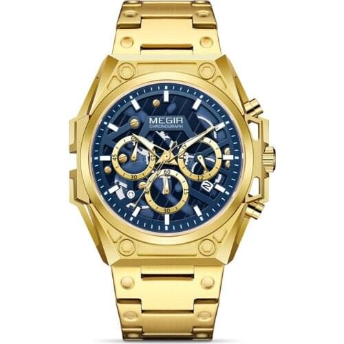 2021 Men Watch Top Luxury Brand Quartz Mens Gold Watches Chronograph Sport Wristwatches Man Stainless Steel Relogio Masculino