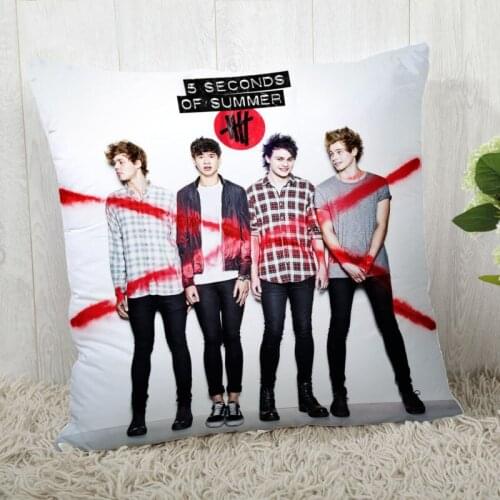 Hot Sale Custom Decorative Pillowcase Seconds Of Summer Square Zippered Pillow Cover Best Nice Gift 20X20cm 35X35cm 40x40cm