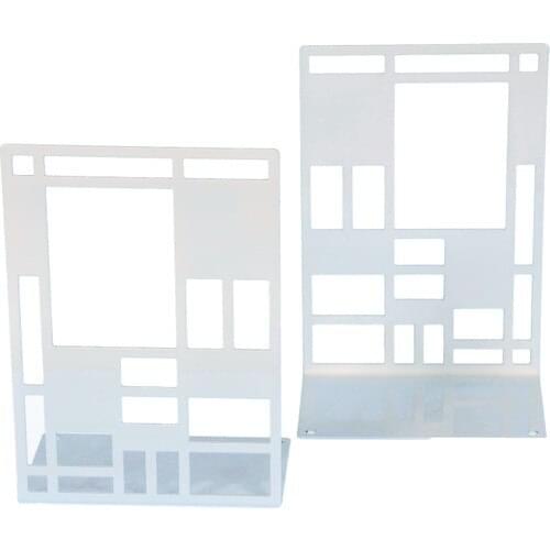 Modern Book Support Holder 2'li Set White