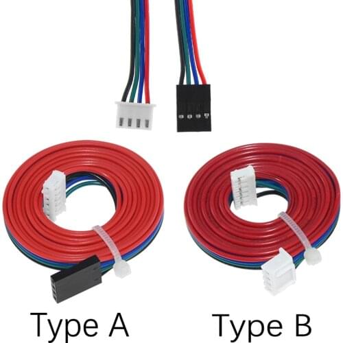 1M DuPont line two-phase XH2.54 4pin to 6pin Terminal Motor Connector cables for Nema 42 Stepper Motor