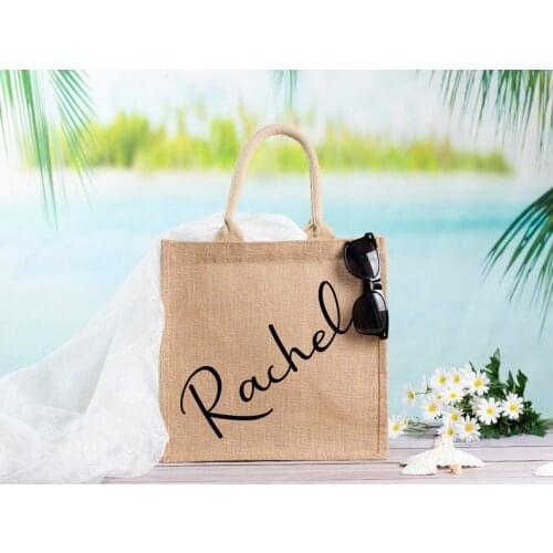 Linen Bag Custom Diy Transformation Large-Capacity Environmentally Friendly Shopping Ins Wind Jute Tote Bag Linen Bag