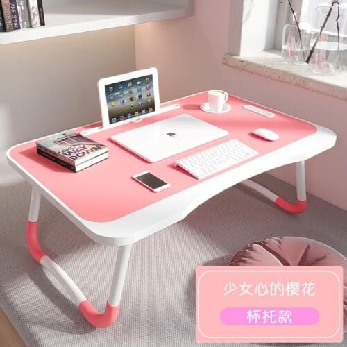 Multifunctional Bed Table Lazy Simple Home Dormitory Bedroom Sitting Foldable Computer Student Learning Writing Desk With drawer