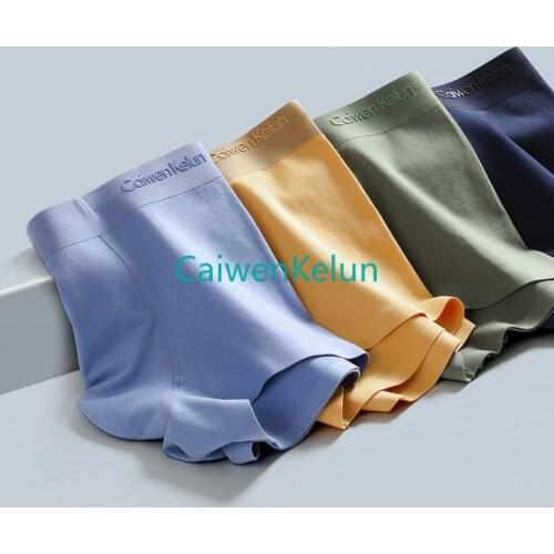 New Gift Box Mens Underwear Briefs Summer Pure Cotton Loose Breathable Personality Seamless Briefs Head 4-piece Set