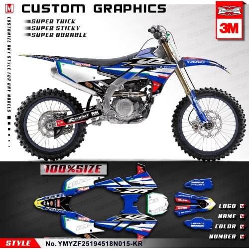 KUNGFU GRAPHICS Motocross Décor Vinyl Decal Stickers Kit for YZF 250 450 YZ250FX YZ 250FX 2018 2019 2020 2021, Customizable
