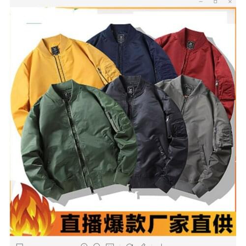 2021 NEW vintage FLY Jacket men thin clothes brands military air force one top gun army MA1 bomber flihgt jacket pilot
