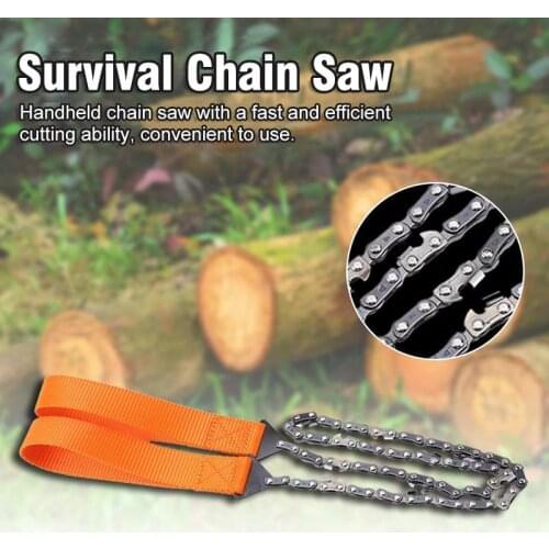 Portable Survival Chain Saw Chainsaws Emergency Camping Hiking Tool Pocket Hand Tool Pouch Outdoor Pocket Chain Saw
