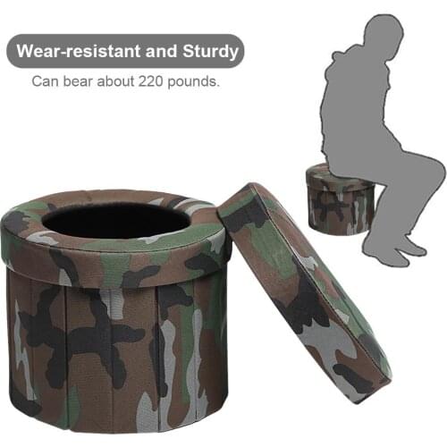 Portable Folding Toilet Car Commode Camping Toilet Car Toilet Storage Stool For Camping Hiking Trips Traffic Adult Childrer