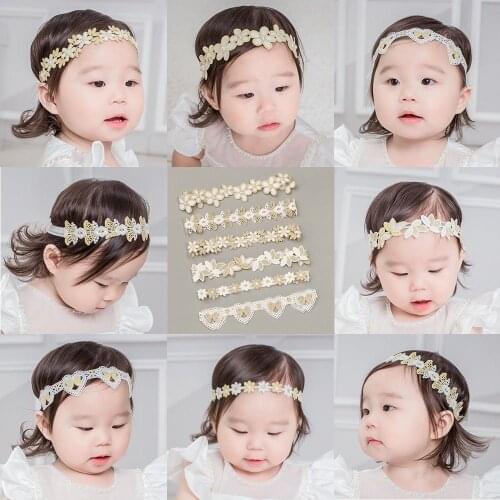 1 PCS New Hollow Lace Embroidery Flowers Baby Headbands Girls Elastic Hair Bands Hair Accessories Cute Princess HairBands